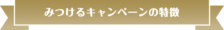 みつけるキャンペーンの特徴